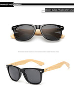 GY Vintage Bamboo Sunglasses Men Retro Handmade Bamboo Wood Goggles Male Mirror Uv400 Protection Square Wooden sunglasses women
