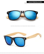 GY Vintage Bamboo Sunglasses Men Retro Handmade Bamboo Wood Goggles Male Mirror Uv400 Protection Square Wooden sunglasses women