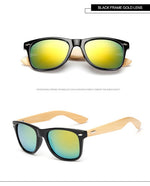 GY Vintage Bamboo Sunglasses Men Retro Handmade Bamboo Wood Goggles Male Mirror Uv400 Protection Square Wooden sunglasses women