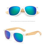 GY Vintage Bamboo Sunglasses Men Retro Handmade Bamboo Wood Goggles Male Mirror Uv400 Protection Square Wooden sunglasses women
