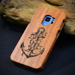 LYBALL Real Wood Phone Case for Samsung Galaxy S10+ 100% Natural Bamboo Hard Cover for S8 S9 S10 Plus S10 Lite S7 Edge Note9 8 5