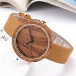 Casual Natural Wooden Watch Men Women Simple Fashion Stylish Creative Leather Mens Ladies Wrist Watches Clock relogio masculino