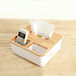 RSCHEF Home Kitchen Wooden Plastic Tissue Box Solid Wood Napkin Holder Case Simple Stylish Bamboo cover Hotel storage box