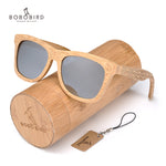 BOBO BIRD Brand Retro Bamboo Sunglasses Women And Men With Silver Polarized Lens Glasses As Best Men's Luxury Gifts C-DG06a