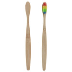 10 colors Portable Soft Fibre eco-frienly Wooden Toothbrush Natural Bamboo Handle Toothbrush with paper case for Adult oral care