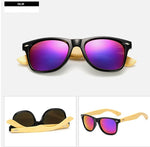 2020  Vintage Bamboo Frame sunglasses Women Designer Classic Metal Sun Glasses Outdoor Wooden Legs Oculos De Sol