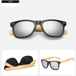 2020  Vintage Bamboo Frame sunglasses Women Designer Classic Metal Sun Glasses Outdoor Wooden Legs Oculos De Sol