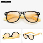 2020  Vintage Bamboo Frame sunglasses Women Designer Classic Metal Sun Glasses Outdoor Wooden Legs Oculos De Sol