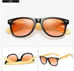 2020  Vintage Bamboo Frame sunglasses Women Designer Classic Metal Sun Glasses Outdoor Wooden Legs Oculos De Sol