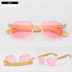 2020  Vintage Bamboo Frame sunglasses Women Designer Classic Metal Sun Glasses Outdoor Wooden Legs Oculos De Sol