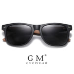 GM Environment-Friendly Retro Black Walnut Wood UV400 Polarized Bamboo Sunglasses Men's Fashion Trendy Anti Blue Lens S7061h