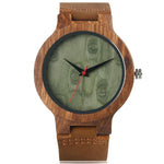2020 Top Gift Black/Coffee/Green Dial Natural Bamboo Wood Watch Men Women Genuine Leather Wooden Clock Male hour Reloj de madera