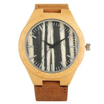 2020 Top Gift Black/Coffee/Green Dial Natural Bamboo Wood Watch Men Women Genuine Leather Wooden Clock Male hour Reloj de madera