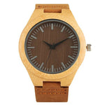 2020 Top Gift Black/Coffee/Green Dial Natural Bamboo Wood Watch Men Women Genuine Leather Wooden Clock Male hour Reloj de madera