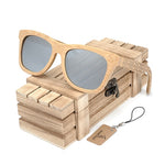 BOBO BIRD Brand Retro Bamboo Sunglasses Women And Men With Silver Polarized Lens Glasses As Best Men's Luxury Gifts C-DG06a
