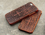 LYBALL Wooden Phone Case 100% Handmade Natural Real Wood Bamboo Hard Cover for Apple iPhone X XR XS MAX 8 7 Plus 6 6S Plus 5S SE