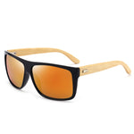 YOOSKE Bamboo Sunglasses Men Women Vintage Driving Sun Glasses Wooden Leg Eyeglasses Retro Brand Design Sunglass Male Female